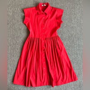 1960's red dress by Sears The Vintage Place, size Medium / Large